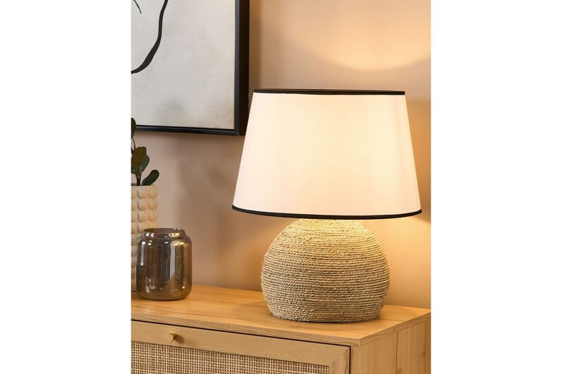Zannone Bordlampe 46 cm E27 - Lyst træ/Hvid - Belysning - Lamper & indendørsbelysning - Sengelampe - Sengelampe bord
