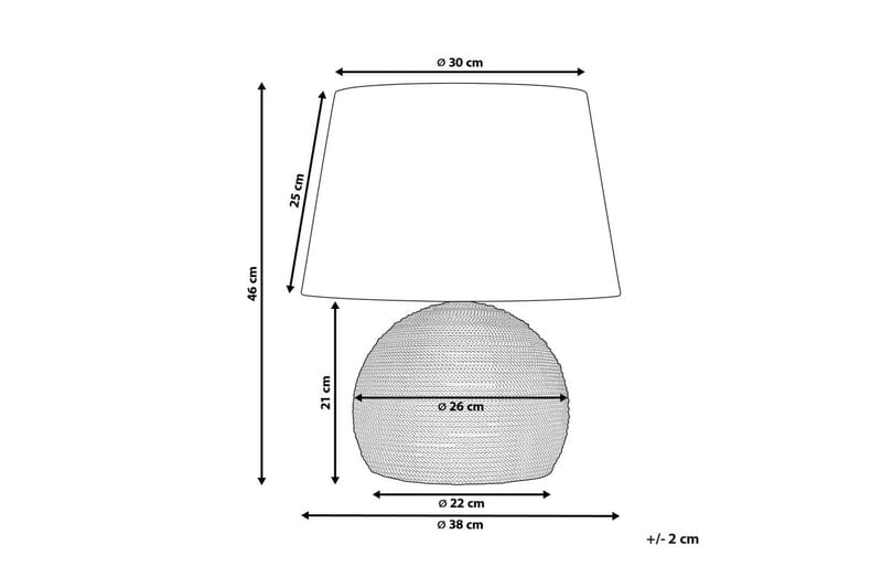 Zannone Bordlampe 46 cm E27 - Lyst træ/Hvid - Belysning - Lamper & indendørsbelysning - Sengelampe - Sengelampe bord