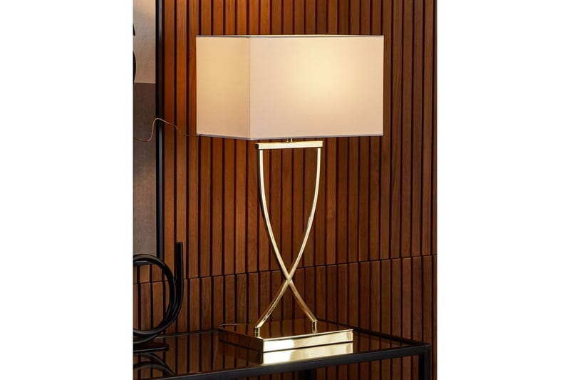 Sirene Bordlampe 62 cm E27 - Messing/Hvid - Belysning - Lamper & indendørsbelysning - Vindueslampe - Vindueslampe på fod