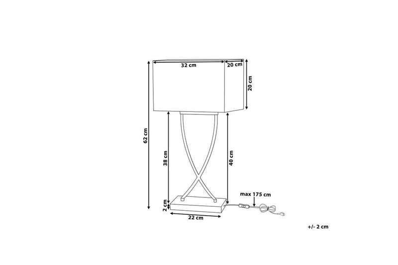 Sirene Bordlampe 62 cm E27 - Messing/Hvid - Belysning - Lamper & indendørsbelysning - Vindueslampe - Vindueslampe på fod