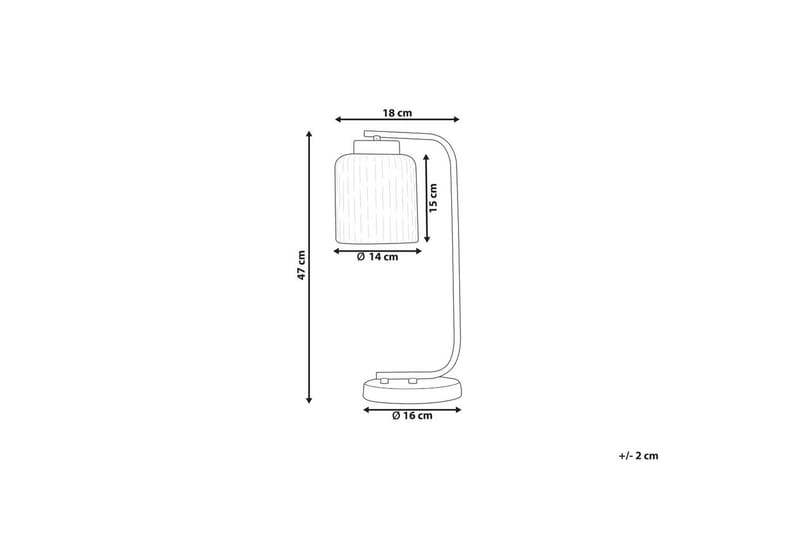Skyrla Bordlampe 47 cm E27 - Sort/Hvid - Belysning - Lamper & indendørsbelysning - Vindueslampe - Vindueslampe på fod