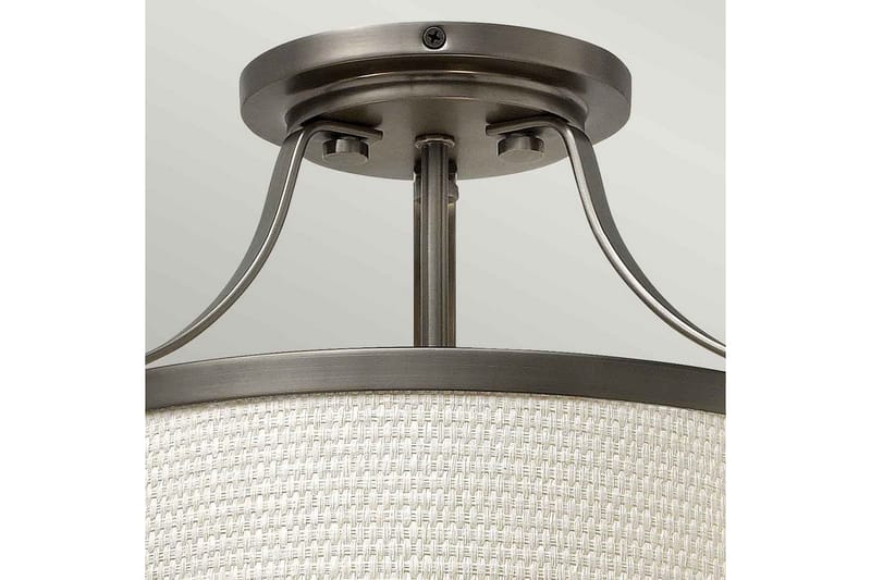 Loft semi-montering Hinkley Charlotte Antik nikkel, linnedskærm - Antik nikkel, linnedskærm - Belysning - Lamper & indendørsbelysning - Soveværelse lampe - Taklampa sovrum