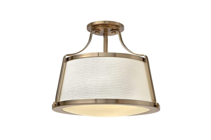 Loft semi-montering Hinkley Charlotte Børstet Karamel, Linnedskærm - Børstet Karamel, Linnedskærm - Belysning - Lamper & indendørsbelysning - Soveværelse lampe - Taklampa sovrum