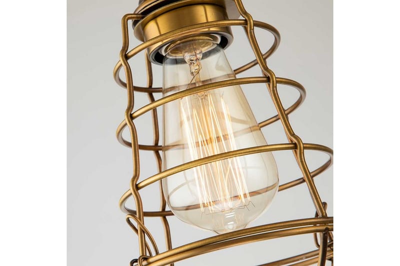 Loft semi-montering Quoizel Mixon Oplukket Messing - Oplukket Messing - Belysning - Lamper & indendørsbelysning - Soveværelse lampe - Taklampa sovrum