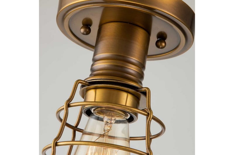 Loft semi-montering Quoizel Mixon Oplukket Messing - Oplukket Messing - Belysning - Lamper & indendørsbelysning - Soveværelse lampe - Taklampa sovrum