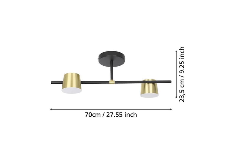 Loftbelysning Eglo Altamira Sort/Messing - Belysning - Lamper & indendørsbelysning - Soveværelse lampe - Taklampa sovrum