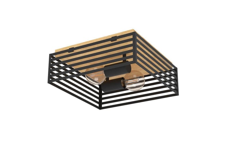 Loftbelysning Eglo Cidraz Sort/Træ - Belysning - Lamper & indendørsbelysning - Soveværelse lampe - Taklampa sovrum