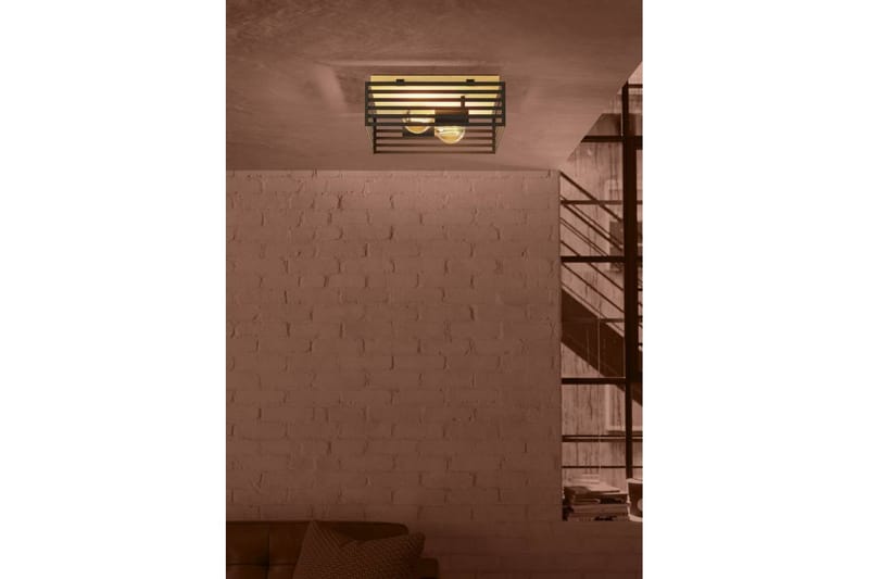 Loftbelysning Eglo Cidraz Sort/Træ - Belysning - Lamper & indendørsbelysning - Soveværelse lampe - Taklampa sovrum