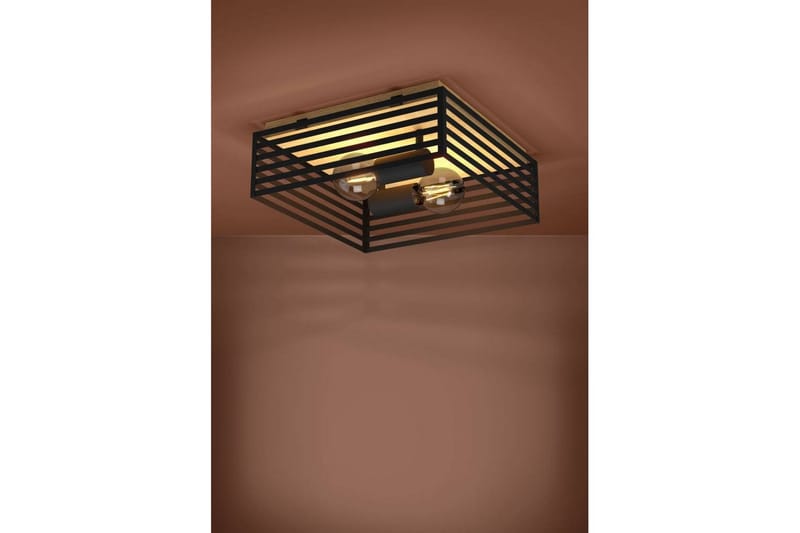 Loftbelysning Eglo Cidraz Sort/Træ - Belysning - Lamper & indendørsbelysning - Soveværelse lampe - Taklampa sovrum
