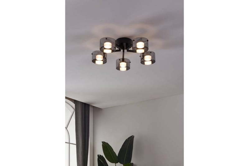 Loftbelysning Eglo Copillos Sort/Transparent med 5 Lamper - Belysning - Lamper & indendørsbelysning - Soveværelse lampe - Taklampa sovrum