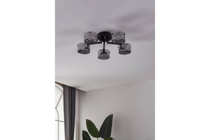 Loftbelysning Eglo Copillos Sort/Transparent med 5 Lamper - Belysning - Lamper & indendørsbelysning - Soveværelse lampe - Taklampa sovrum