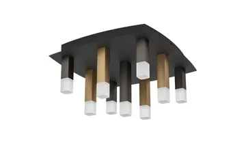 Loftbelysning Eglo Estanterios Grå/Brun med 9 Lamper - Belysning - Lamper & indendørsbelysning - Soveværelse lampe - Taklampa sovrum