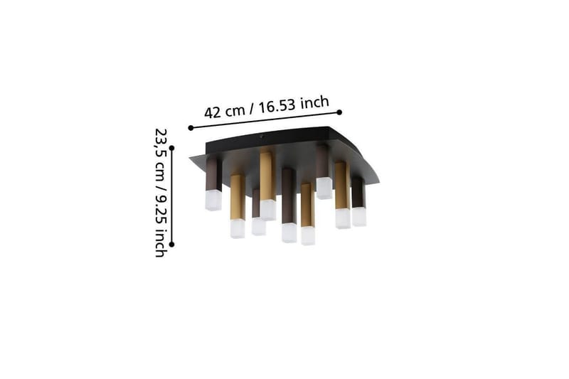 Loftbelysning Eglo Estanterios Grå/Brun med 9 Lamper - Belysning - Lamper & indendørsbelysning - Soveværelse lampe - Taklampa sovrum