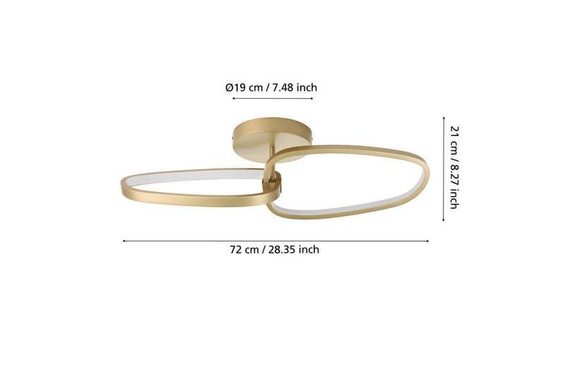 Loftbelysning Eglo Lodosa Messing - Belysning - Lamper & indendørsbelysning - Soveværelse lampe - Taklampa sovrum