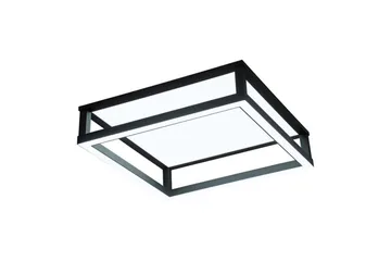 Loftbelysning Eglo Macellara Sort/Hvid 45x45 cm - Belysning - Lamper & indendørsbelysning - Soveværelse lampe - Taklampa sovrum