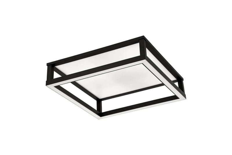 Loftbelysning Eglo Macellara Sort/Hvid 45x45 cm - Belysning - Lamper & indendørsbelysning - Soveværelse lampe - Taklampa sovrum