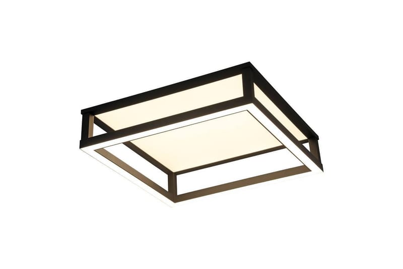 Loftbelysning Eglo Macellara Sort/Hvid 45x45 cm - Belysning - Lamper & indendørsbelysning - Soveværelse lampe - Taklampa sovrum
