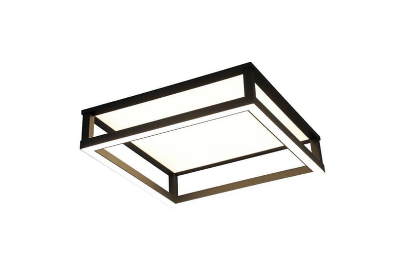 Loftbelysning Eglo Macellara Sort/Hvid 45x45 cm - Belysning - Lamper & indendørsbelysning - Soveværelse lampe - Taklampa sovrum