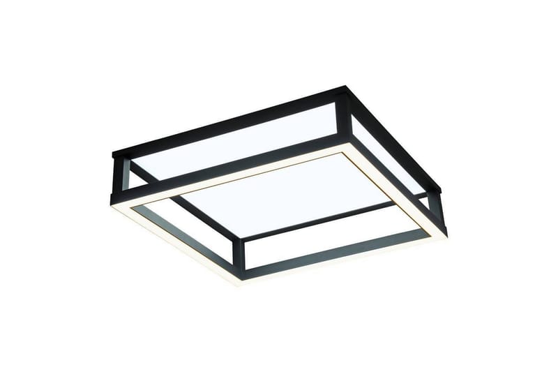Loftbelysning Eglo Macellara Sort/Hvid 45x45 cm - Belysning - Lamper & indendørsbelysning - Soveværelse lampe - Taklampa sovrum