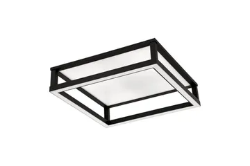 Loftbelysning Eglo Macellara Sort/Hvid 45x45 cm - Belysning - Lamper & indendørsbelysning - Soveværelse lampe - Taklampa sovrum