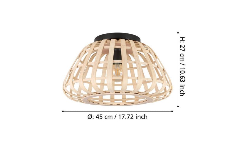Loftbelysning Eglo Montezuelo Træ - Belysning - Lamper & indendørsbelysning - Soveværelse lampe - Taklampa sovrum