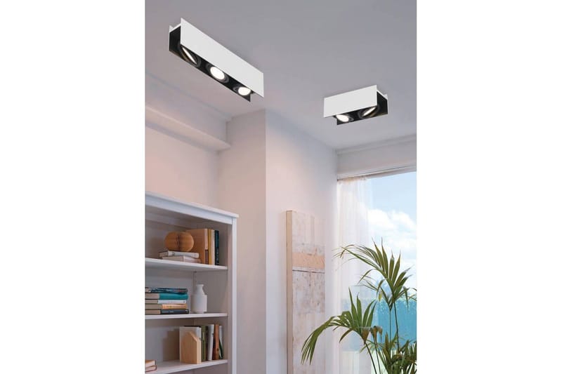 Loftbelysning Eglo Vidago Hvid/Sort 2 lamper - 2 lamper - Belysning - Lamper & indendørsbelysning - Soveværelse lampe - Taklampa sovrum