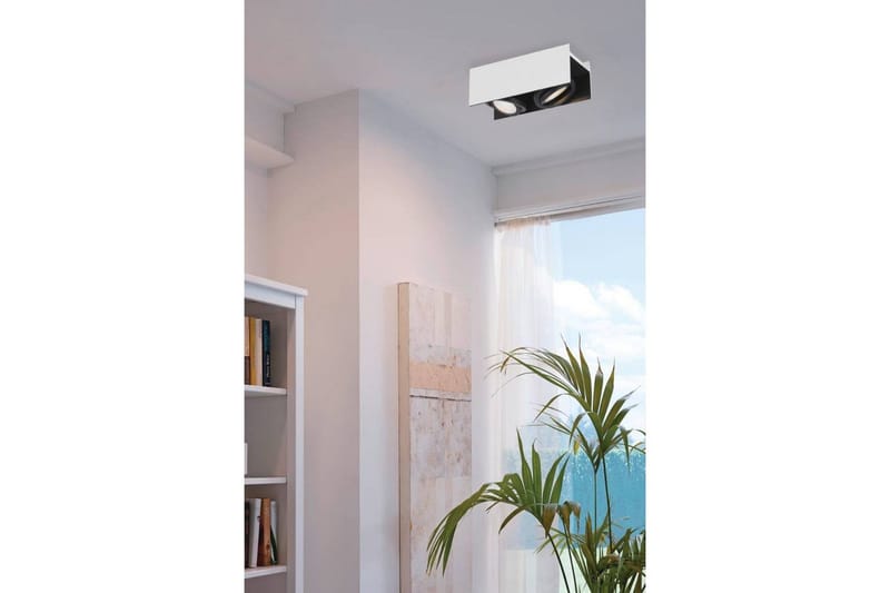 Loftbelysning Eglo Vidago Hvid/Sort 2 lamper - 2 lamper - Belysning - Lamper & indendørsbelysning - Soveværelse lampe - Taklampa sovrum