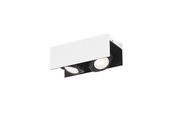Loftbelysning Eglo Vidago Hvid/Sort 2 lamper - 2 lamper - Belysning - Lamper & indendørsbelysning - Soveværelse lampe - Taklampa sovrum
