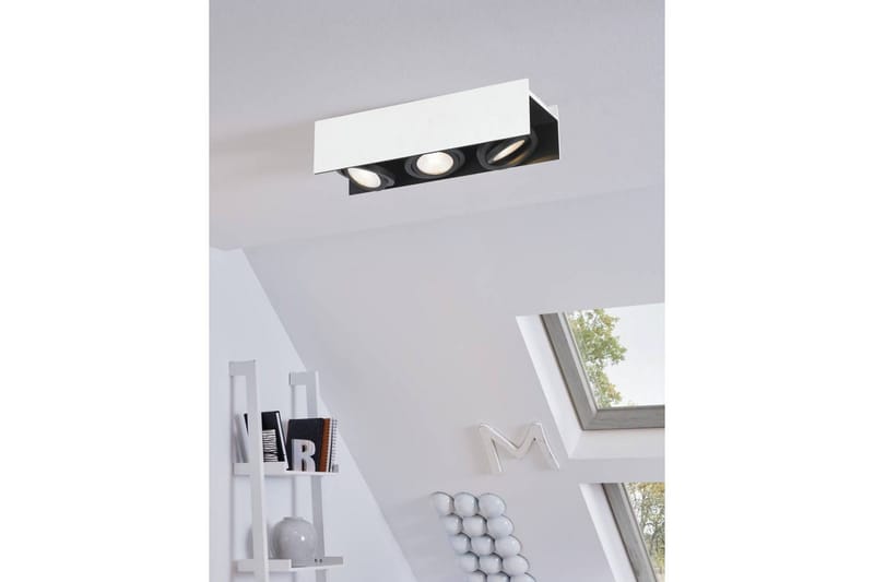 Loftbelysning Eglo Vidago Hvid/Sort 3 Lamper - 3 Lamper - Belysning - Lamper & indendørsbelysning - Soveværelse lampe - Taklampa sovrum