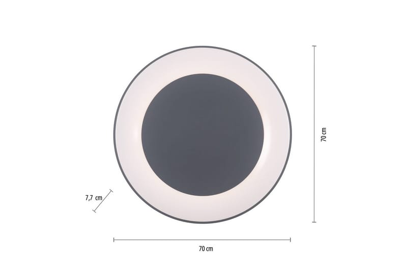 Loftlampe Anika - Grå - Belysning - Lamper & indendørsbelysning - Soveværelse lampe - Taklampa sovrum