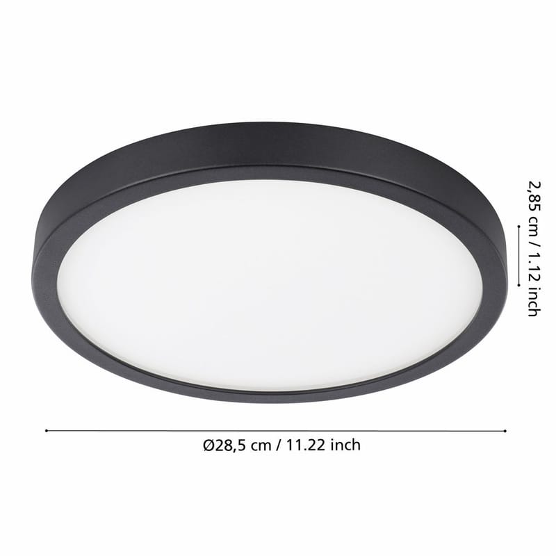 Loftlampe Argolis ×285 mm - Sort - Belysning - Lamper & indendørsbelysning - Soveværelse lampe - Taklampa sovrum