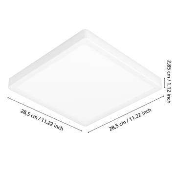 Loftlampe Argolis 285x285 mm - Hvid - Belysning - Lamper & indendørsbelysning - Soveværelse lampe - Taklampa sovrum