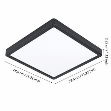 Loftlampe Argolis 285x285 mm - Sort - Belysning - Lamper & indendørsbelysning - Soveværelse lampe - Taklampa sovrum