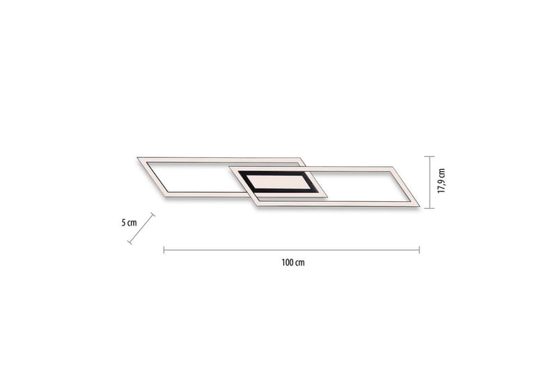 Loftlampe Asmin - 17,9x5x100 cm - Belysning - Lamper & indendørsbelysning - Soveværelse lampe - Taklampa sovrum