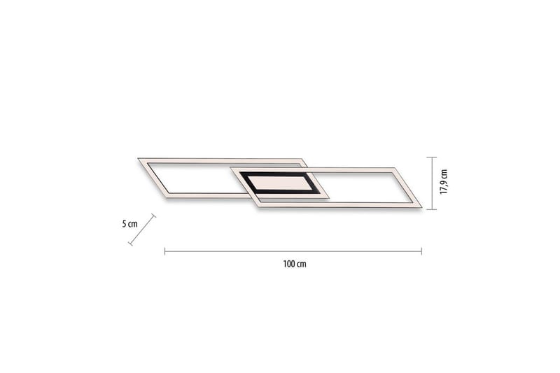 Loftlampe Asmin - 17,9x5x100 cm - Belysning - Lamper & indendørsbelysning - Soveværelse lampe - Taklampa sovrum