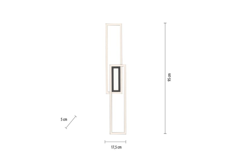 Loftlampe Asmin - 17,9x5x95 cm - Belysning - Lamper & indendørsbelysning - Soveværelse lampe - Taklampa sovrum
