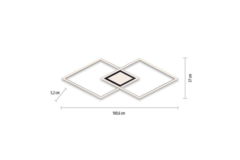 Loftlampe Asmin - 37x5,2x106 cm - Belysning - Lamper & indendørsbelysning - Soveværelse lampe - Taklampa sovrum
