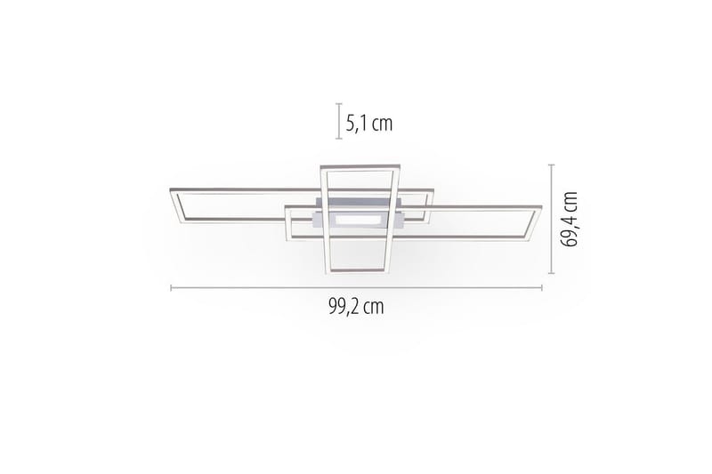 Loftlampe Asmin - 69,4x6,8x98,9 cm - Belysning - Lamper & indendørsbelysning - Soveværelse lampe - Taklampa sovrum