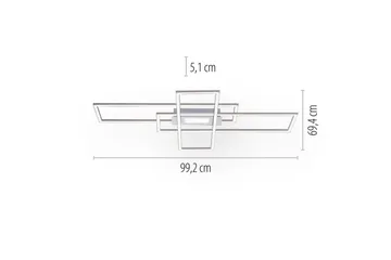 Loftlampe Asmin - 69,4x6,8x98,9 cm - Belysning - Lamper & indendørsbelysning - Soveværelse lampe - Taklampa sovrum
