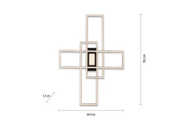 Loftlampe Asmin - 69,4x6,8x99 cm - Belysning - Lamper & indendørsbelysning - Soveværelse lampe - Taklampa sovrum