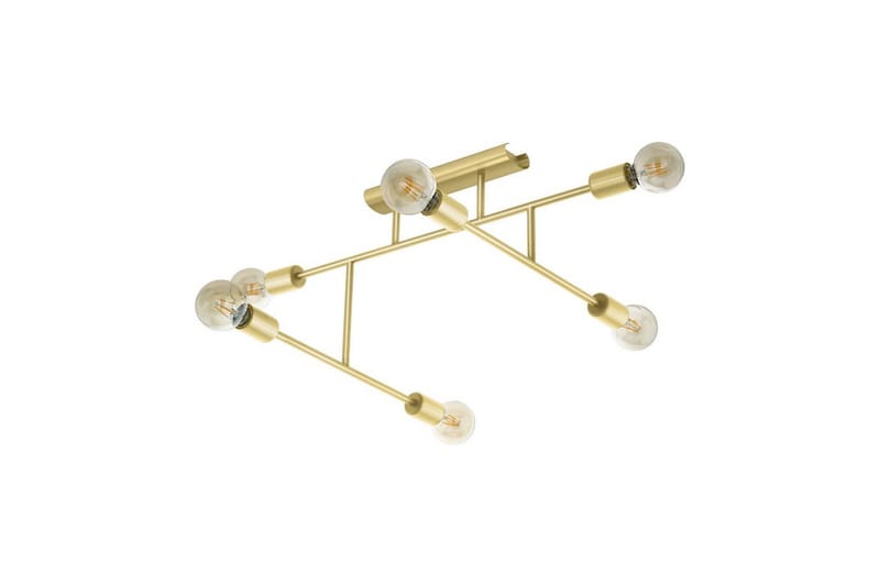 Loftlampe Eglo Belsiana 1 med 6 Lyskilder, Messing