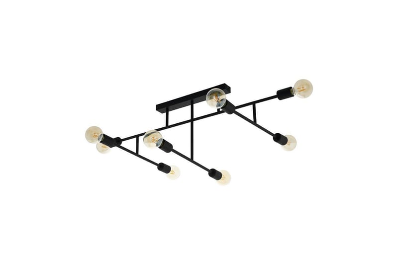 Loftlampe Eglo Belsiana med 8 Lamper - Sort - Belysning - Lamper & indendørsbelysning - Soveværelse lampe - Taklampa sovrum