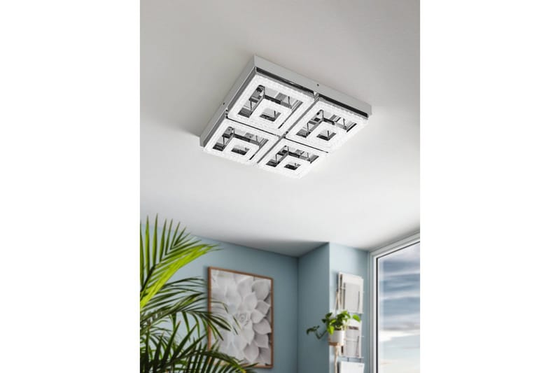 Loftlampe Eglo Fradelo 520x520 mm, Krom/Grå