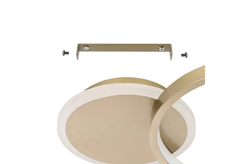 Loftlampe Eglo Gafares Rund Guldfarvet/Hvid - Guld/Hvid - Belysning - Lamper & indendørsbelysning - Soveværelse lampe - Taklampa sovrum