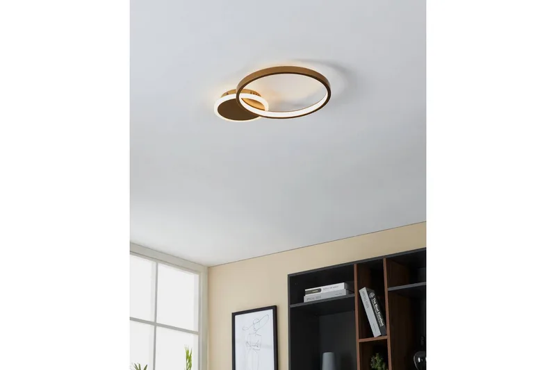 Loftlampe Eglo Gafares Rund Guldfarvet/Hvid - Guld/Hvid - Belysning - Lamper & indendørsbelysning - Soveværelse lampe - Taklampa sovrum