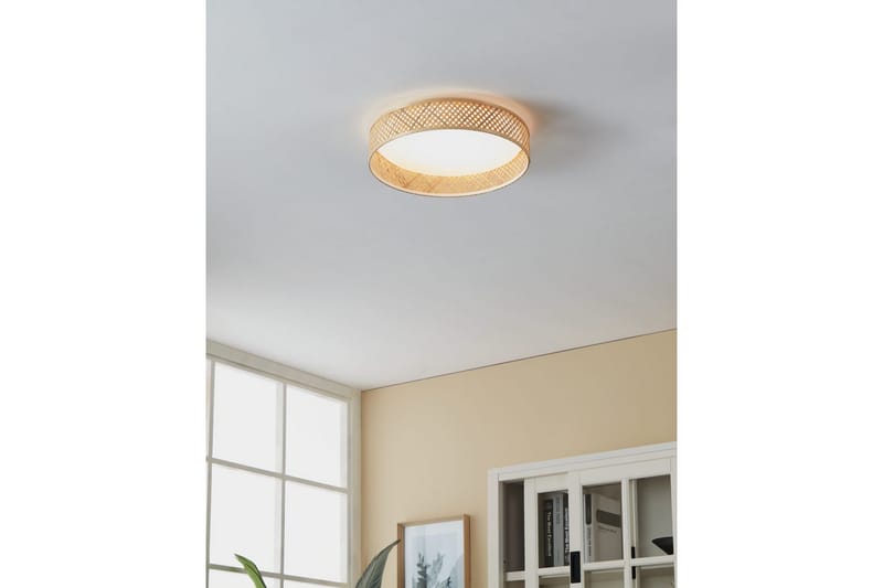 Loftlampe Eglo Luppineria Ø380 mm Hvid Brun - Hvid/Brun - Belysning - Lamper & indendørsbelysning - Soveværelse lampe - Taklampa sovrum