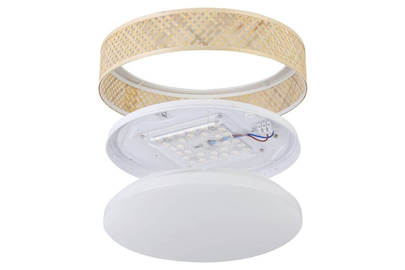 Loftlampe Eglo Luppineria Ø380 mm Hvid Brun - Hvid/Brun - Belysning - Lamper & indendørsbelysning - Soveværelse lampe - Taklampa sovrum