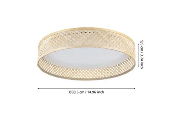 Loftlampe Eglo Luppineria Ø380 mm Hvid Brun - Hvid/Brun - Belysning - Lamper & indendørsbelysning - Soveværelse lampe - Taklampa sovrum