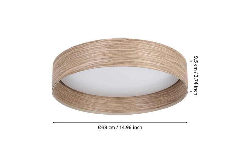 Loftlampe Eglo Luppineria Ø380 mm Sandfarvet, Hvid Brun - Hvid/Brun - Belysning - Lamper & indendørsbelysning - Soveværelse lampe - Taklampa sovrum