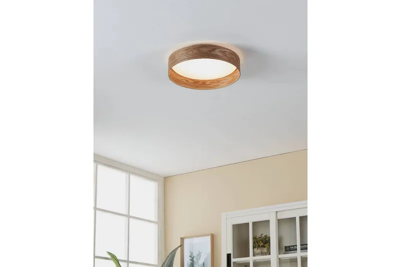 Loftlampe Eglo Luppineria Ø380 mm Sandfarvet, Hvid Brun - Hvid/Brun - Belysning - Lamper & indendørsbelysning - Soveværelse lampe - Taklampa sovrum